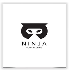 Black Ninja Logo Premium Elegant Template Eps 10