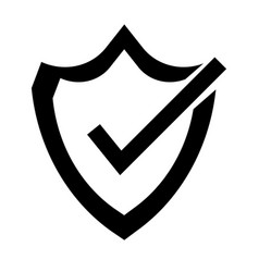 Check Mark And Shield Icon Or Anti Virus Icon