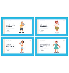 Children Refreshment Landing Page Template Set