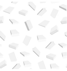 Close Fly White Book Seamless Pattern Mockup Flat