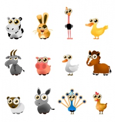 Cute cartoon sheep set Royalty Free Vector Image