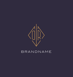 Initial Letter Dr Logo Monogram With Diamond