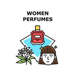 Women Perfumes Concept Color