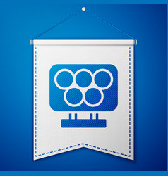 Blue Olympic Rings Icon Isolated On