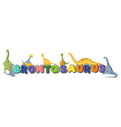 Cute Brontosaurus Dinosaur Cartoon