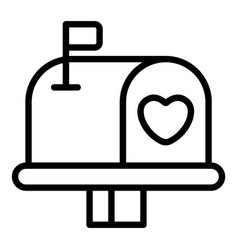 Love Mailbox Postbox Simple Line Icon