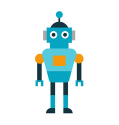 Robot Flat On White Background