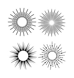 Sunburst Vintage Explosion Hand Drawn