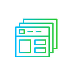 Wireframe Product Development Icon With Blue