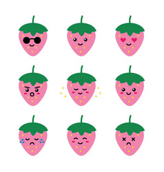 Set Collection Pack Of Strawberry Emoji