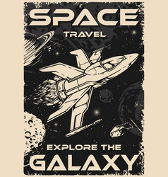 Space Travel Monochrome Vintage Flyer