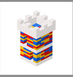 Fortress Tower Made Of Plastic Blocks