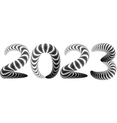 2023 New Year Decorative Brush Numbers Art