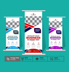 Creative Business Rollup Banner Or Rack Card