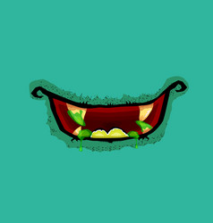 Cartoon Funny Zombie Monster Open Mouth