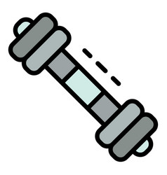 Fitness Dumbell Icon Color Outline