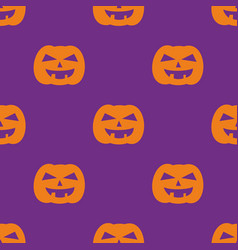 Halloween Tile Pattern With Orange Pumpkin On Viol