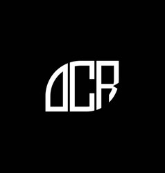 Ocr Letter Logo Design On Black Background