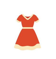 Red Dress On Hanger Icon Flat Style