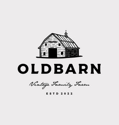 Vintage Farm Barn Logo Design - Barn Wood