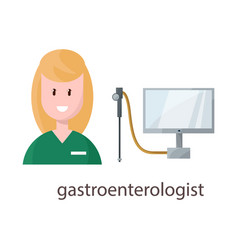 Design Gastroenterologist And Woman Sign