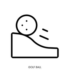 Golf Ball Icon Line Art Style Design Isolated