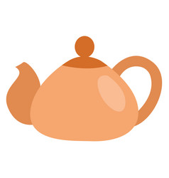 Orange Teapot On A White Background