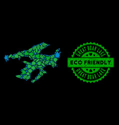 Eco Green Mosaic Great Bear Lake Map