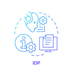 Idp Ai Blue Gradient Concept Icon