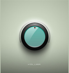 Technology Music Green Glassy Button Icon Volume