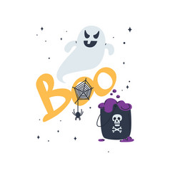 Terrible Ghost Hangs Over The Letters Boo