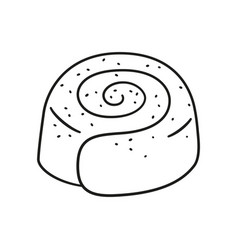 Cinnamon Roll With Sugar Swirl Kanelbulle Bun