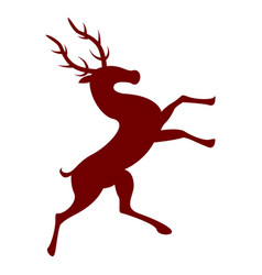 Heraldry Emblem Deer Side View Silhouette