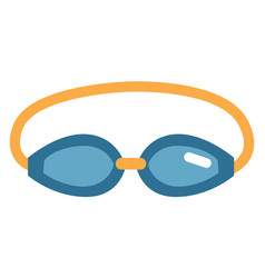 Swimming Glasses On A White Background