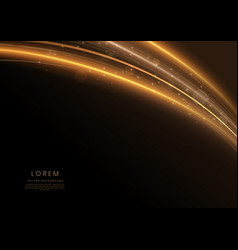 Abstract Luxury Golden Wave Lines Curved