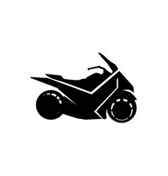 Automatic Motorbike Icon Logo Black Design