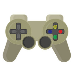 Grey Game Controller On A White Background