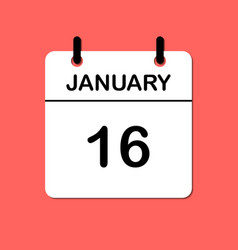 January Daily Calendar Icon For Design Simple