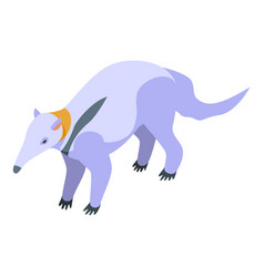 White Anteater Icon Isometric Giant Baby