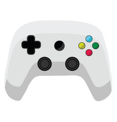 One White Game Controller On A White Background