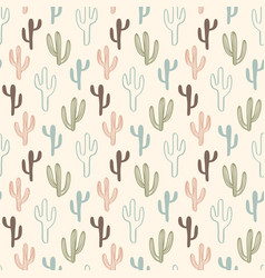 Western Seamless Pattern Cacti Wild West Print