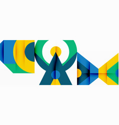 A Blue Yellow And Green Logo With Circle