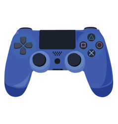 Blue Game Controller On A White Background