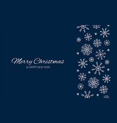 Christmas Greeting Card Snowflake Blue White Line