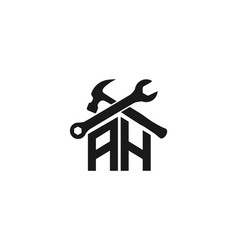 Abstract Ah Letter Creative Home Repair Logo