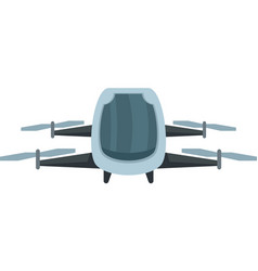 Driverless Taxi Drone Icon Flat Isolated