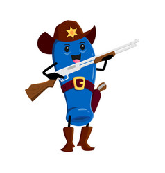 Cartoon Honey Berry Cowboy Sheriff Character