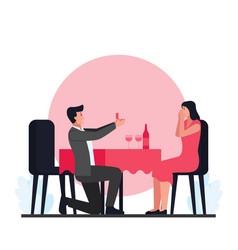 Men Propose To Women At Dinner On Valentines Day