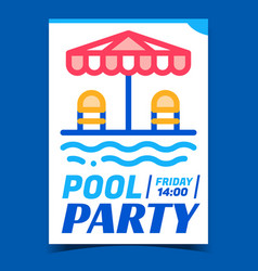 Pool Party Creative Promotional Banner