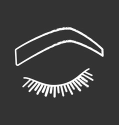 Steep Arched Eyebrow Shape Chalk Icon